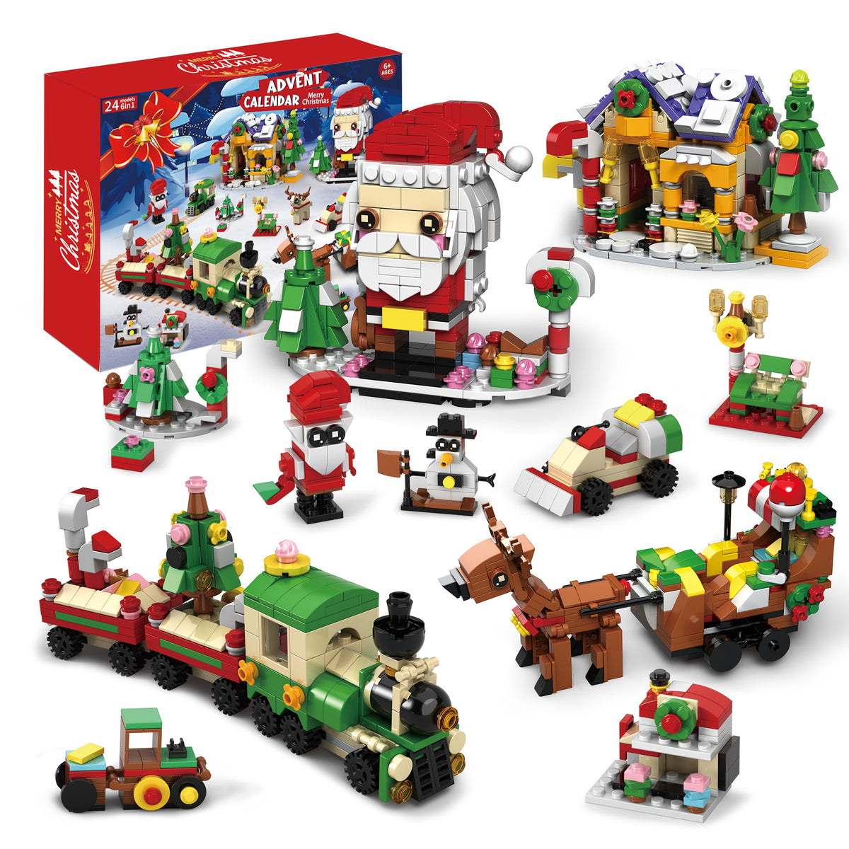 ZIZZ 24 Days Christmas Building Blocks Advent Calendar – ZIZZTOY
